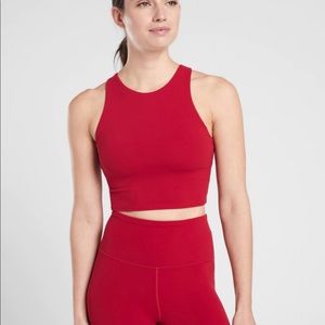 Athleta Candy Red Conscious Crop A-C NWT Size M